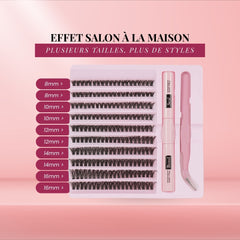 Hworld Kit d’Extensions de Cils à Faire à la Maison | Fibres PBT Premium