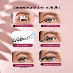Hworld Kit d’Extensions de Cils à Faire à la Maison | Fibres PBT Premium