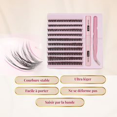 Hworld Kit d’Extensions de Cils à Faire à la Maison | Fibres PBT Premium
